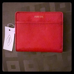 Fossil “Tessa Bifold” Wallet in brick red